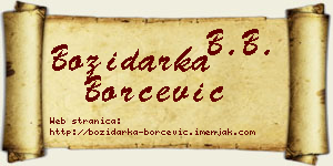 Božidarka Borčević vizit kartica